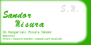 sandor misura business card